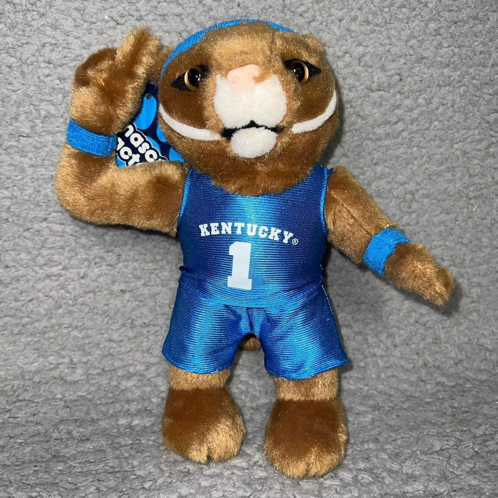 NWT Mascot Factory Kentucky Wildcats Plush 9" The‎ Wild Cat Stuffed Beanie NCAA